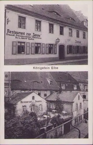 170536 AK Königstein Elbe Restaurant zur Sonne um 1910