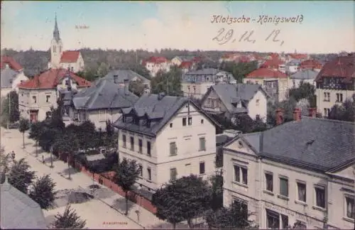 170521 AK Klotzsche Königswald 1912 Auenstraße