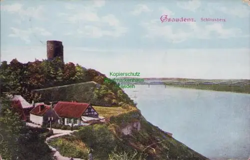 170499 AK Graudenz Grudziadz Westpreußen Schlossberg 1907