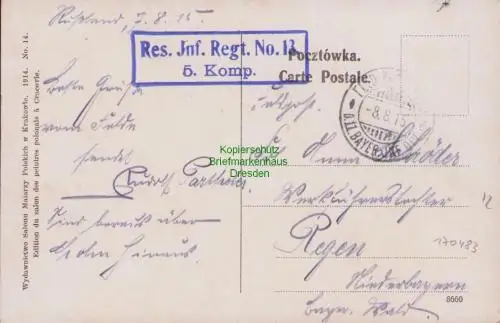 170483 AK Lwow 1915 Kolumna Mickiewicza Lwiw Lemberg Ukraine