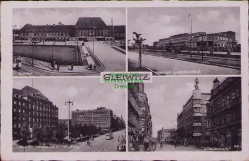 170481 AK Gleiwitz 1942 Bahnhof Landesfrauenklinik Haus Oberschlesien Wilhelmstr