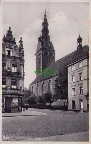 170480 AK Elbing Opr. Elblag um 1935 St. Nikolaikirche