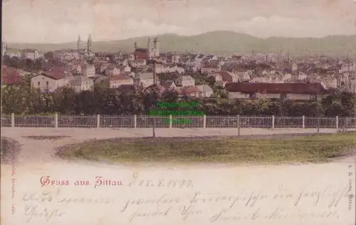 170475 AK Zittau Panorama 1899