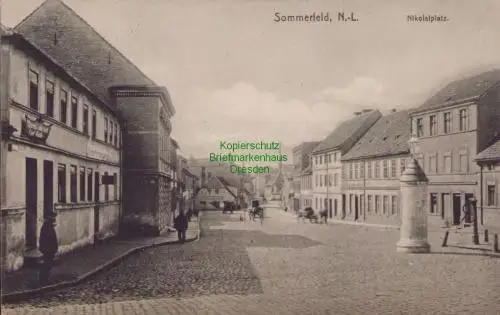 170449 AK Sommerfeld Niederlausitz 1910 Nikolaiplatz