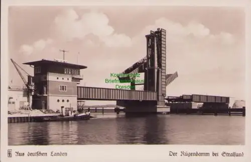170439 AK Fotokarte Rügendamm bei Stralsund um 1935