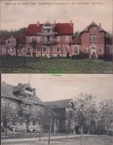 170437 2 AK Papenberg bei Neuhaldensleben 1907 Cur Hotel Flora