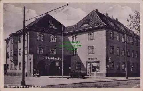 170434 AK Teltow bei Berlin Stadthaus Drogerie um 1930 spät verwendet 1954