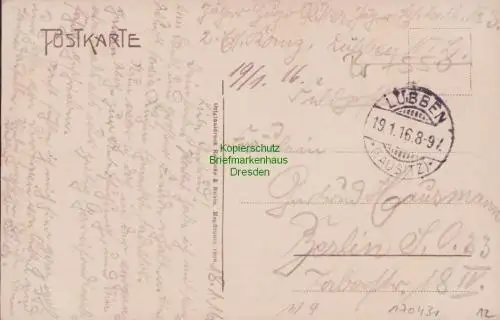 170431 AK Lübben Lausitz 1908 Spreewald Grosse Mühle Feldpost 1916