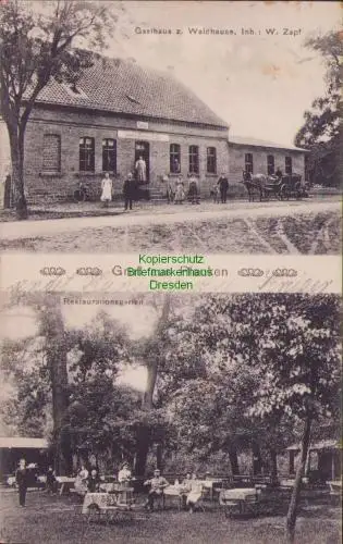 170419 AK Planken Neuhaldensleben 1909 Gasthaus z. Waldhaus W. Zapf Restauration