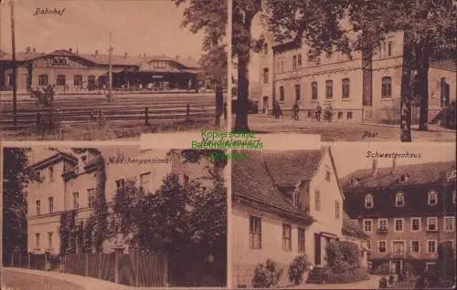 170401 AK Neudietendorf 1944 Bahnhof Post Mädchenpensionat Schwesternhaus