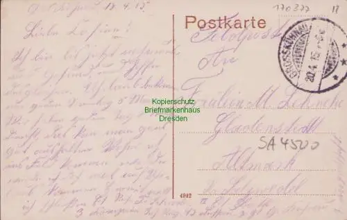 170377 AK Dessau 1915 Partie an der Albrecht Straße