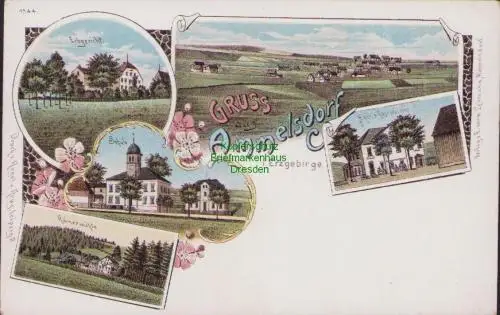 170368 AK Ammelsdorf bei Dippoldiswalde Litho um 1900 Erbgericht Körnermühle