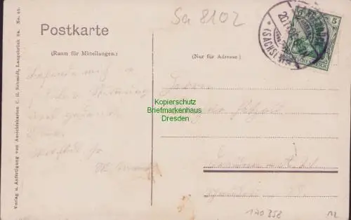 170358 AK Langebrück 1906 Gasthof Ausspann Hauptstraße Ecke Badstraße Bürgerhaus