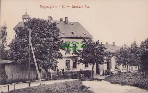 170337 AK Vogelsgrün Auerbach im Vogtland 1912 Gasthaus Post