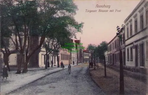 170329 AK Annaburg 1912 Torgauer Strasse mit Post