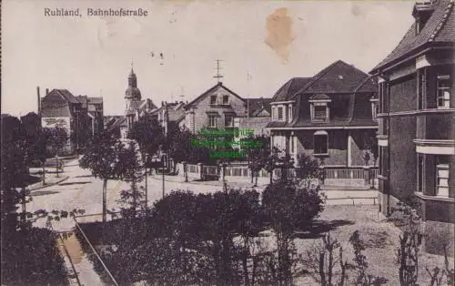 170318 AK Ruhland 1929 Bahnhofstraße