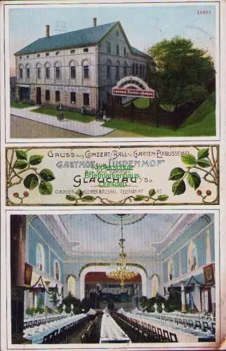 170315 AK Glauchau Gasthof zum Lindenhof Restaurant 1910