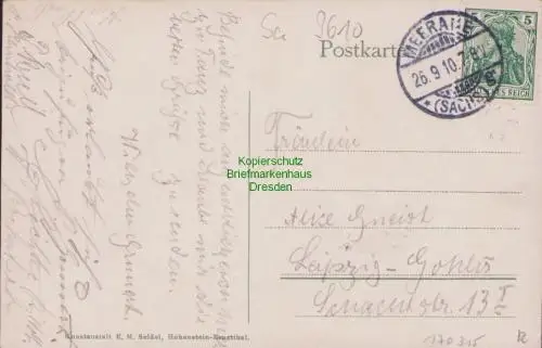 170315 AK Glauchau Gasthof zum Lindenhof Restaurant 1910