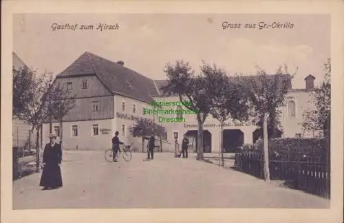 170276 AK Großokrilla Ottendorf-Okrilla 1910 Gasthof zum Hirsch