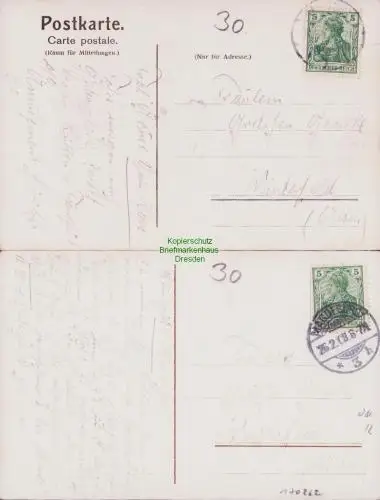 170262 2 AK Magdeburg 1908 Gruss aus dem Cafe Peters Innenansicht