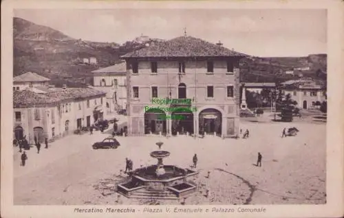 170242 AK Mercatino Marecchia Novafeltria um 1920 Piazza V. Emanuele e Palazzo C