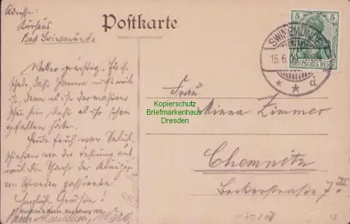 170217 AK Swienemünde 1909 Aufgang zur Brücke Konversationshaus Kurhaus