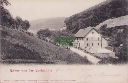 170208 AK Lochmühle bei Heidelberg 1901 gelaufen Schönau Amt He...