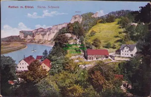 170127 AK Rathen Elbtal Sächs. Schweiz um 1910 Bastei