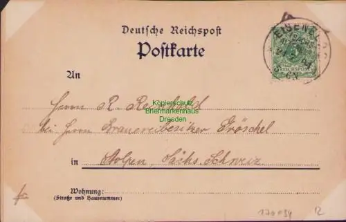 170094 AK Eisenberg Federlitho 1894 Vorläufer Rathaus Mühltal Verlag Dibbern