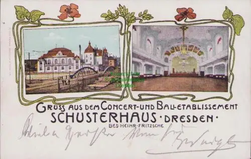 170050 AK Dresden Concert- u Balletablissement Schusterhaus 1901 Cotta Briesnitz