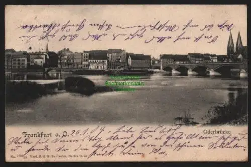 150848 AK Frankfurt Oder 1904 Oderbrücke