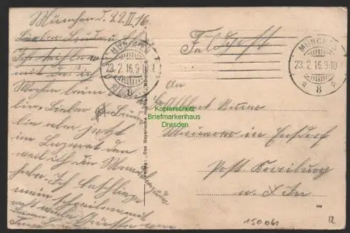 150061 AK München Giesing Das Kolumbusschulhaus Reservelazarett 1916