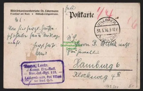 149904 AK Villbach Truppen Übungsplatz bei Bad Orb Lettgenbrunn 1916