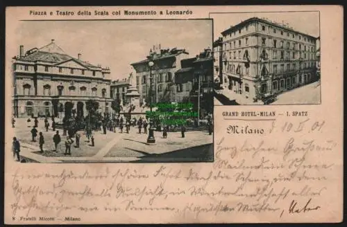 149609 AK Mailand Milano Grand Hotel Milan 1901