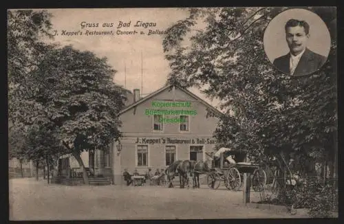 149643 AK Liegau Augustusbad Keppel`s Restaurant und Ballsaal 1906