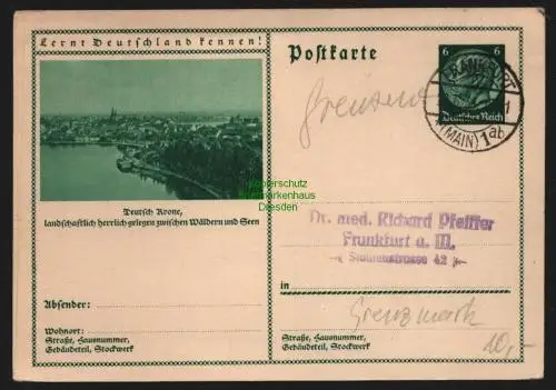 149586 Bildpostkarte Walcz Deutsch Krone 1934