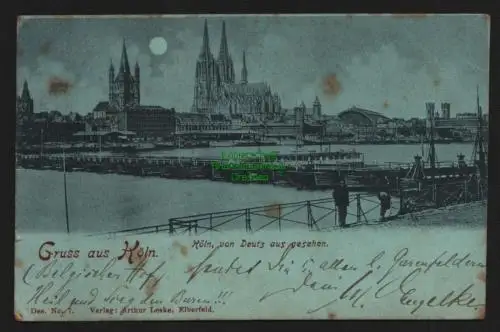 149663 AK Köln Interimsbrücke 1900