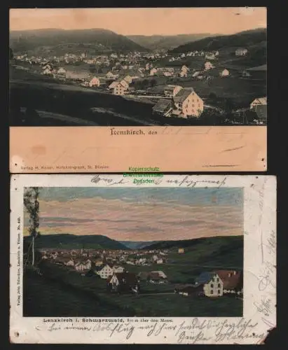 149686 2 AK Lenzkirch Schwarzwald Panorama 1910