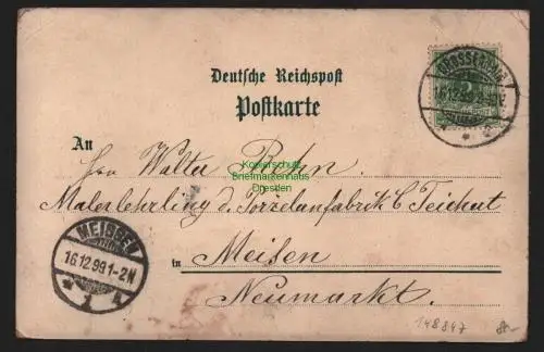 148847 AK Großenhain 1899 Berliner Bahnof Unglück Eisenbahnkatastrophe