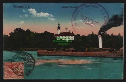 148441 AK Krappitz O.-S. Krapkowice Kr. Oppeln 1920 Schloss Ottmuth