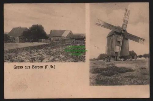 148585 AK Bergen N.-L. Windmühle Mole 1913 Crinitz