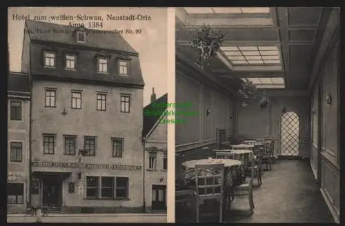 148603 AK Neustadt an der Orla 1929 Hotel zum weißen Schwan