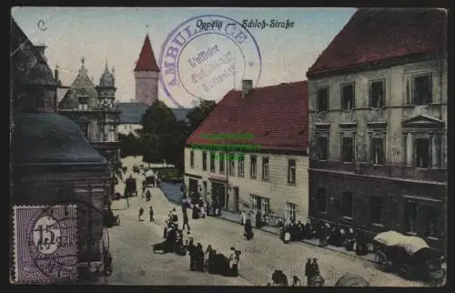 148515 AK Oppeln Opole Schloß Straße 1920 Ambulance