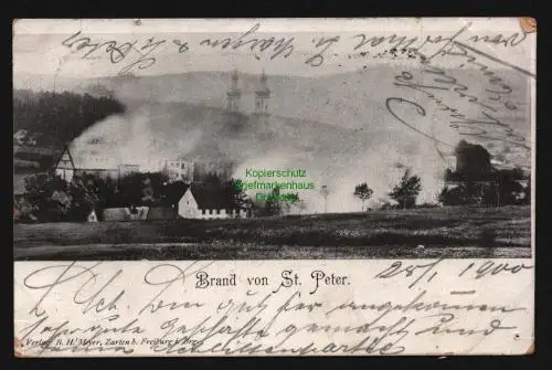 148173 AK Brand von St. Peter Feuer Unglück Katastrophe 1900