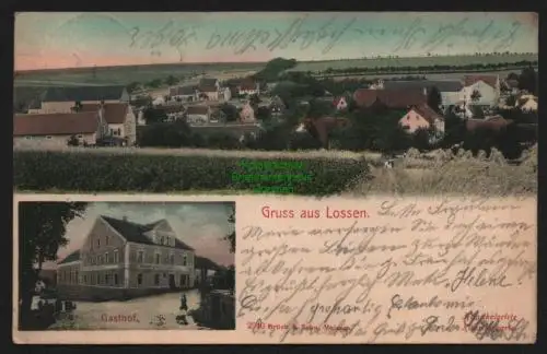 148091 AK Lossen 1904 Nossen Gasthof Verlag Brück & Sohn , Meissen  Nr.: 2940