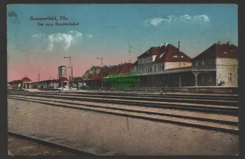 147444 AK Sommerfeld Ffo. Bz. Frankfut Oder 1921 Der neue Staatsbahnhof