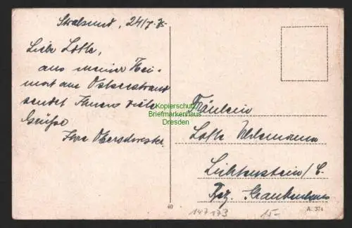 147173 AK Stralsund 1935 Sarnowstraße mit Kniepertor