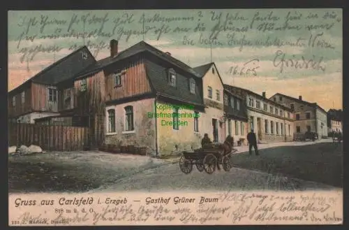 147440 AK Carlsfeld i. Erzgeb. Gasthof Grüner Baum 1905