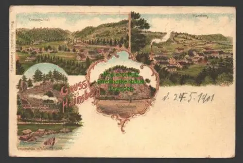 145657 AK Freital Hainsberg Litho Backofenfelsen Rabenauer Grund Cossmannsdorf