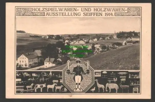 145680 AK Seiffen Holzspielwaren und Holzwaren Ausstellung Seiffen 1914 Leuchter